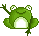 frog waving